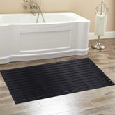 Kuber Industries Hard Plastic Anti Skid Bath Mat 18x23.5“ (Black) -CTKTC8550